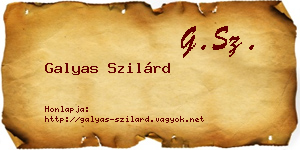 Galyas Szilárd névjegykártya